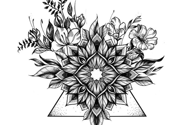 Тату эскизы дотворк