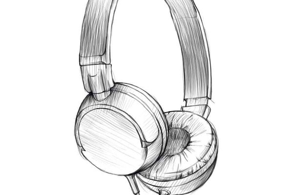 Тату-эскиз наушники