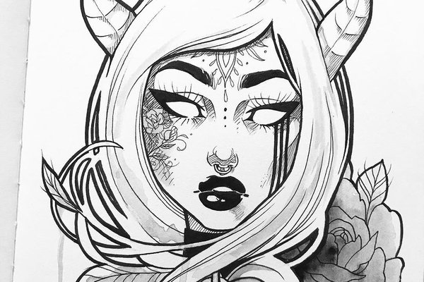 Тату-эскизы "Дьявол"