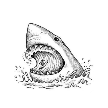 Тату ескізи акули