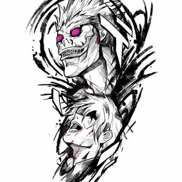 Тату эскиз аниме