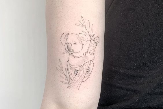 тату в стиле файн лайн