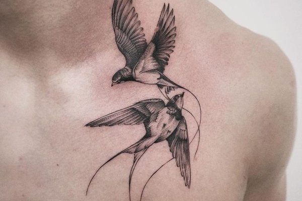 Тату эскизы ласточка