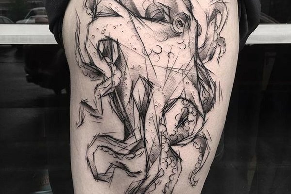 Тату ескізи восьминога