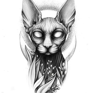Тату - ескізи "Сфінкс"