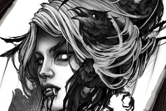 эскиз для татуировка вампира