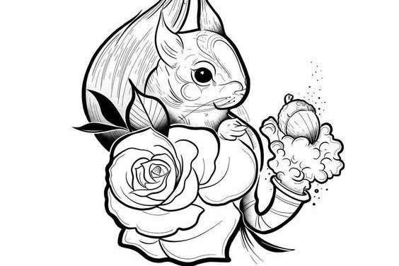 Тату-ескіз білка