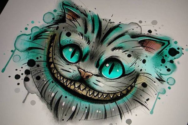 Тату ескізи "Чеширський кіт"