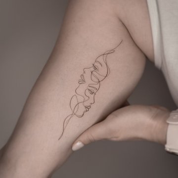 one-line татуировки