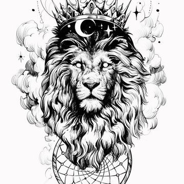 Тату ескізи лев