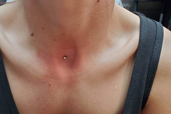 пирсинг шеи шипы