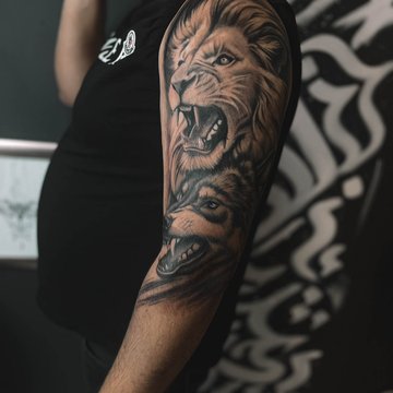 тату на плече мужские