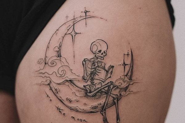 тату полумесяц значение эскиз