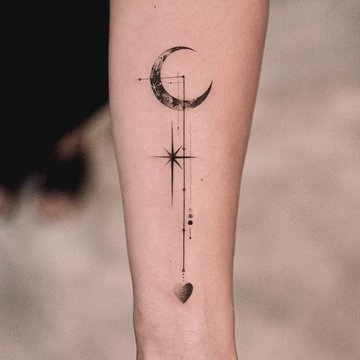 тату полумесяц значение эскиз