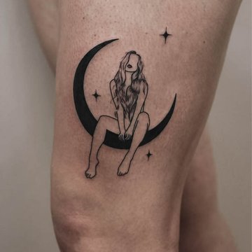 тату півмісяць значення ескіз