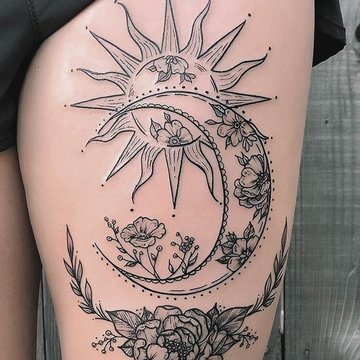 тату полумесяц значение эскиз