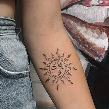 тату сонце і місяць значення ескіз