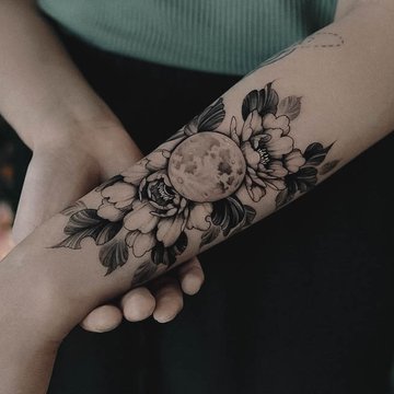 тату луна значение эскиз