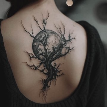 тату луна значение эскиз