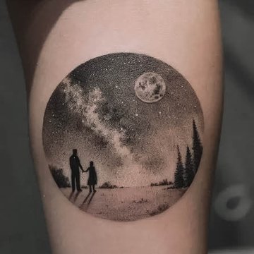 тату луна значение эскиз