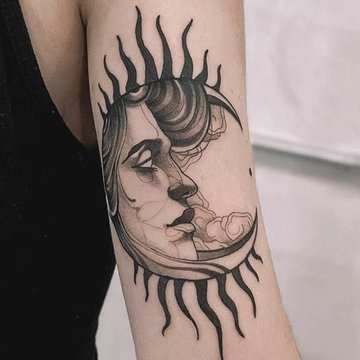 тату сонце і місяць значення ескіз