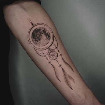 тату луна значение эскиз