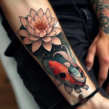 Тату ескізи коропа коі