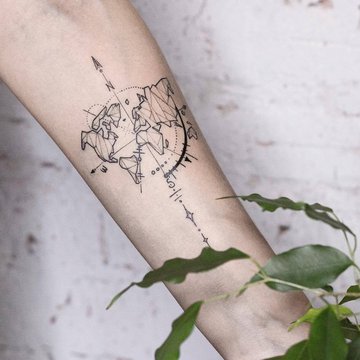 Тату-ескіз мапа