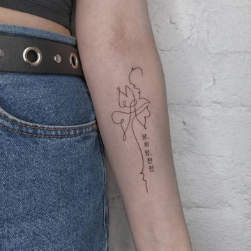 one-line татуировки