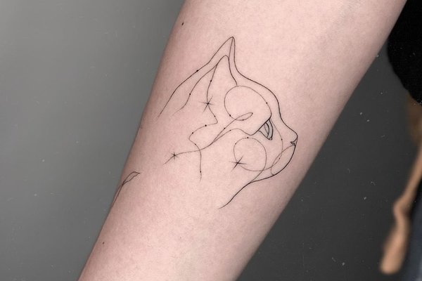 one-line татуировки