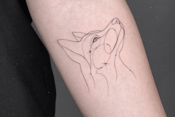 one-line татуировки