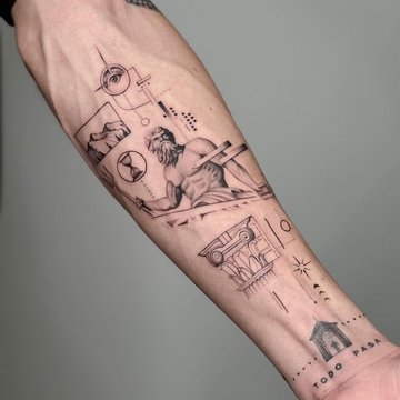 тату в стилі файн лайн