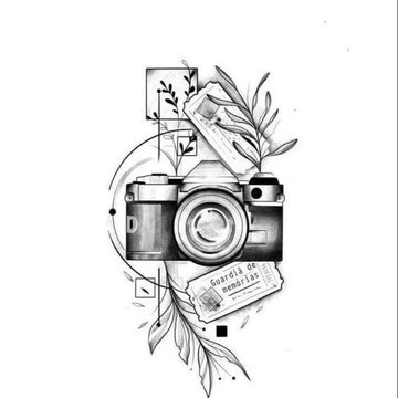 Тату-эскизы "фотоаппарат"