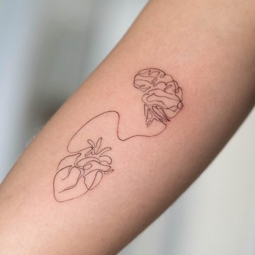 one-line татуировки