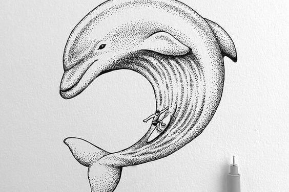 Тату эскизы дельфин