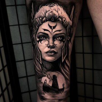 татуировка Валькирия