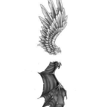 Тату ескізи крил