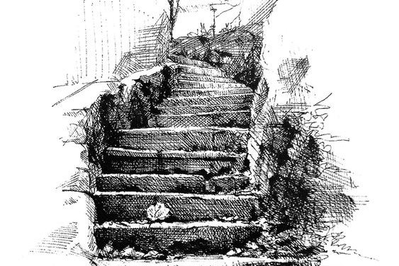 Тату-эскиз лестница