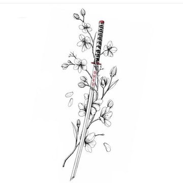 Тату эскизы катана