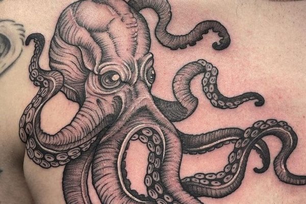 Тату ескізи восьминога