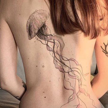 Тату-ескіз медуза