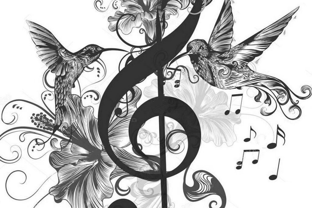 Тату-ескізи "Скрипковий ключ"