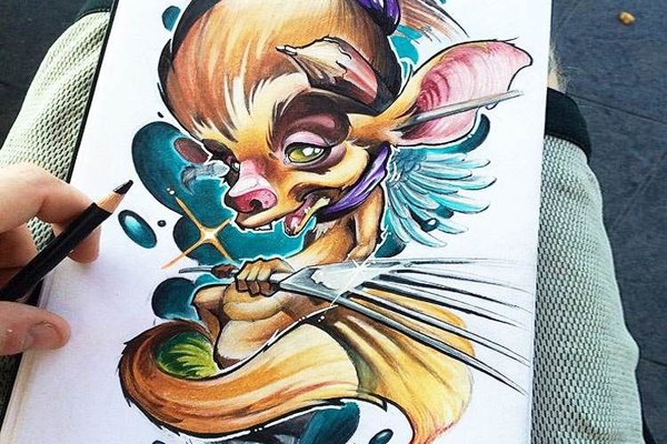 Тату эскизы нью скул