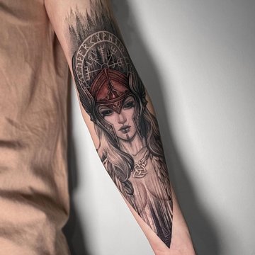 татуировка Валькирия
