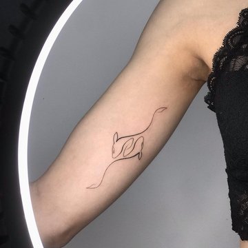 one-line тату