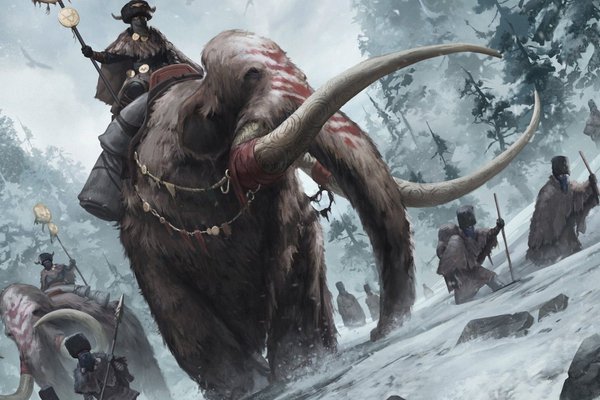 Тату-эскиз мамонт