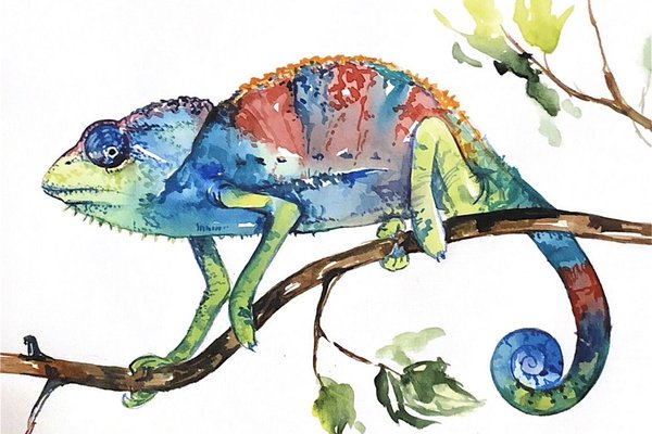 Тату ескізи ігуани