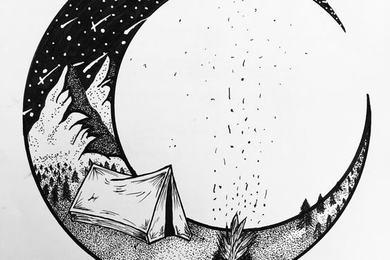 Тату ескіз гори