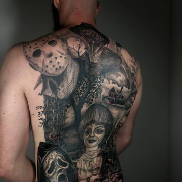 Мужские тату на спине