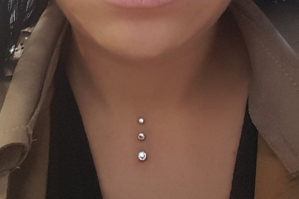 пирсинг в шее